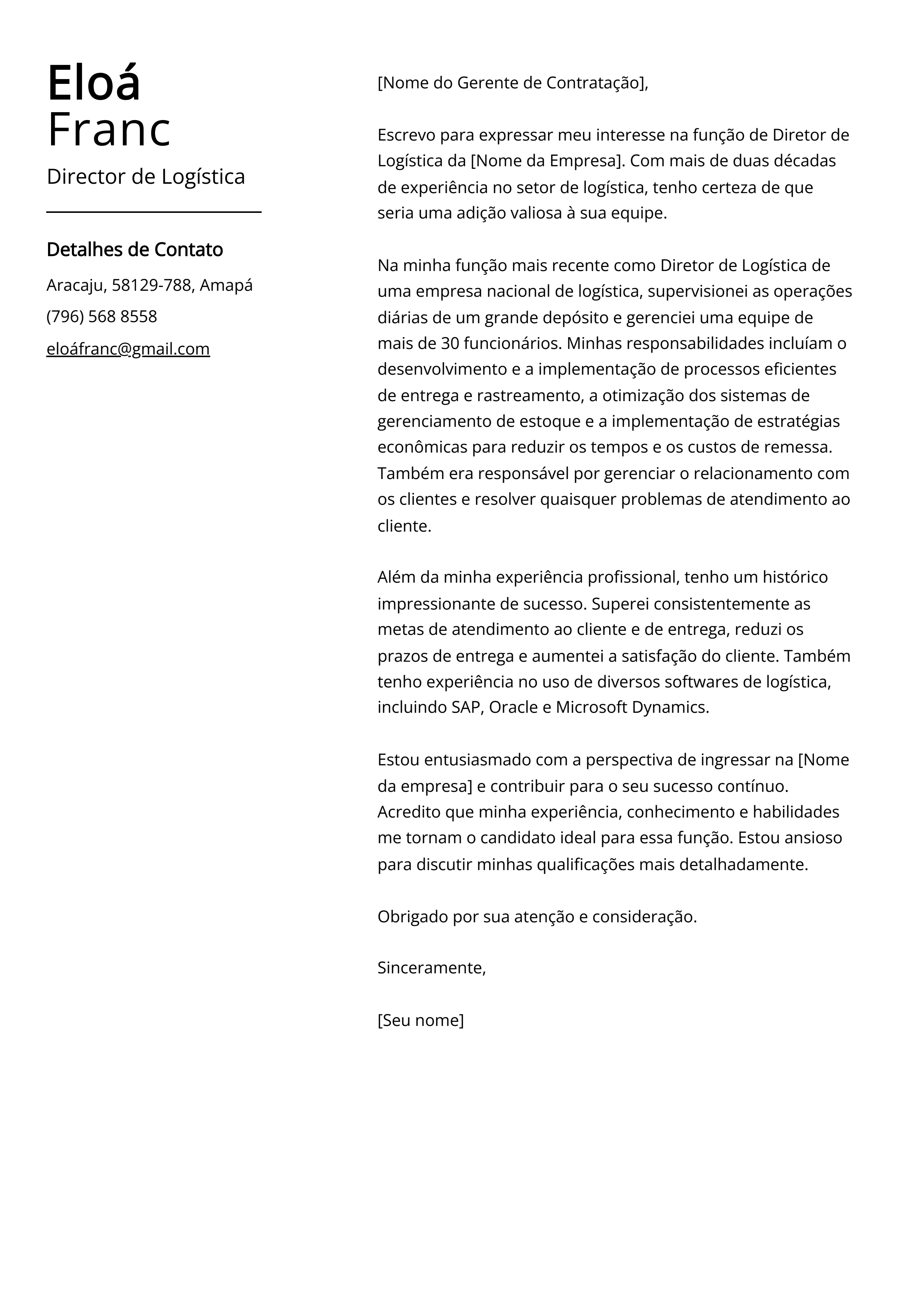 Criar carta de apresentação