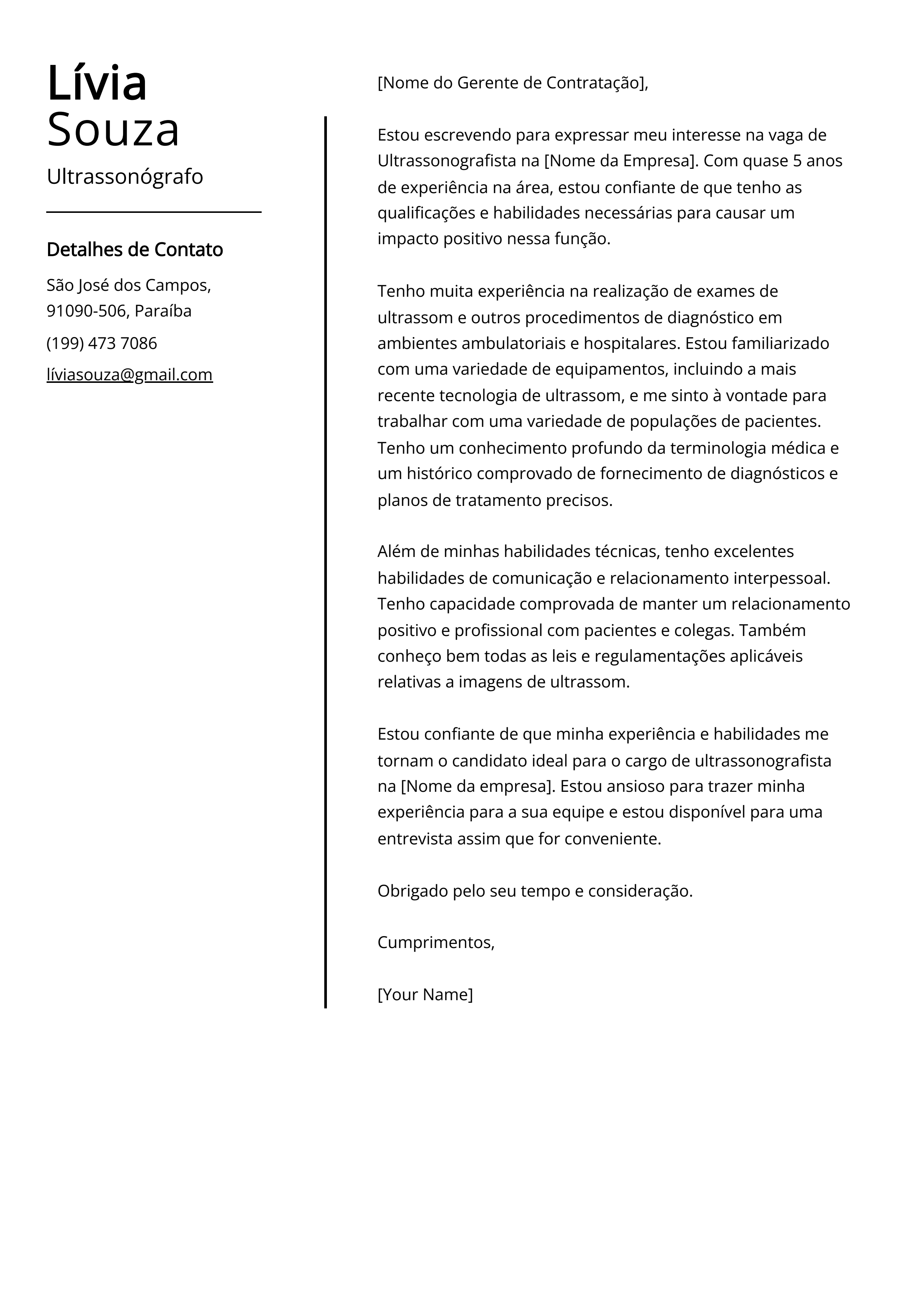 Criar carta de apresentação